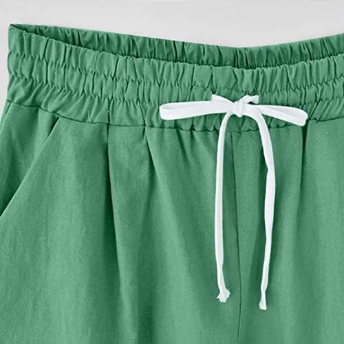 Workout Spandex Hlače za žene Žene Štampane ljetne pamučne hlače visoke struke plus veličine kratke