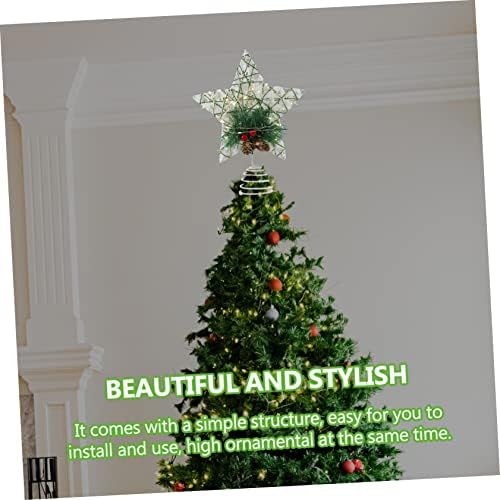 Amosfun 5 setovi Božićne staklena star Top Ukrasi okraćenja Nativity Decor Xmas Tree Ornament Božićna