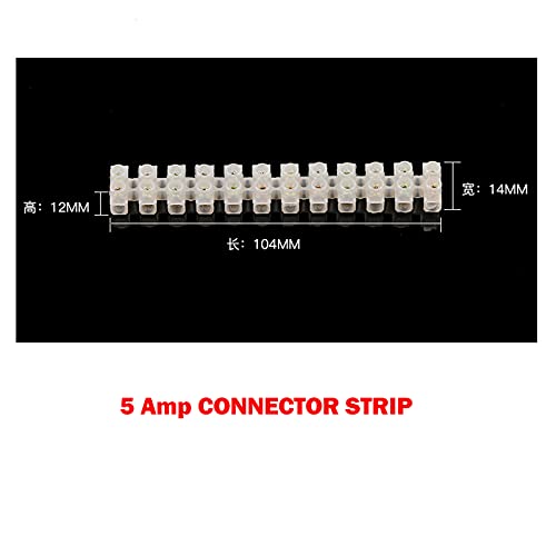 3/5 pakovanje od 12 Smjernih električnih konektora od 5/15 / 30 Amp, stezne trake za barijeru, bijele terminalne