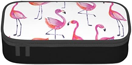 allgobee futrola za olovke velikog kapaciteta Fancy-Cute-Flamingos-akvarelna Kancelarijska škola velika torba