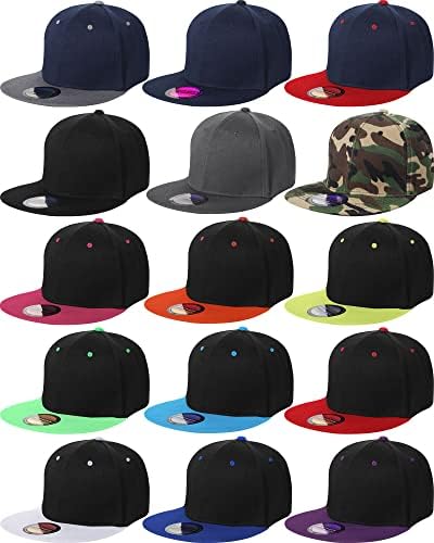 15 paket Snapback šeširi za muškarce Hip Hop šeširi čvrsti Bejzbol šeširi Podesiva Snapback kapa bejzbol kape sa ravnim obodom