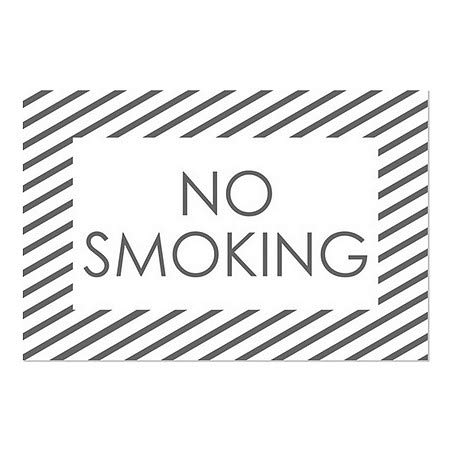CGsignLab | Ne pušenje -Stripes bijela prozor Cling | 18 x12