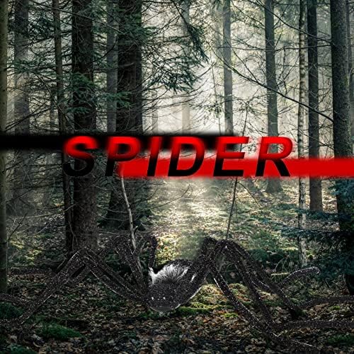 Halloween Giant Spider dekoracije, 50 Light Up Spider, simulacija Glowing Spider Prank rekvizite za kućne