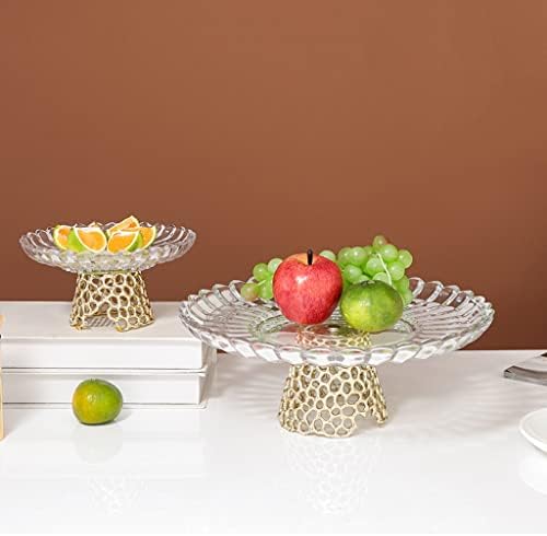 Stakleni stalak za torte tacne za deserte prikaz voćnih bombona za zabave rođendanski popodnevni čaj središnji dio