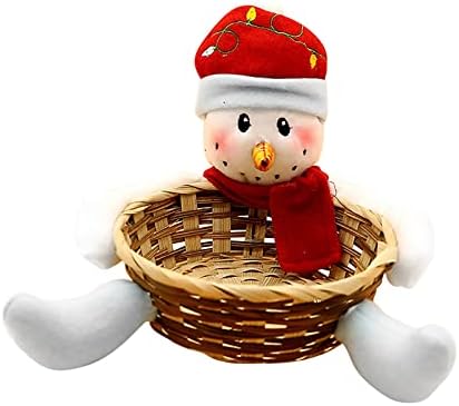 Božić Candy Basket Božić snjegović korpa kutija korpa ukrasi figura Božić dekoracije 2er stado