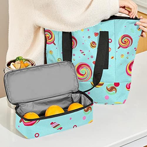 Tbouobt torba izolovana kutija za ručak za žene, Radna torba, putna torba, set torbi za piknik, za plažu,