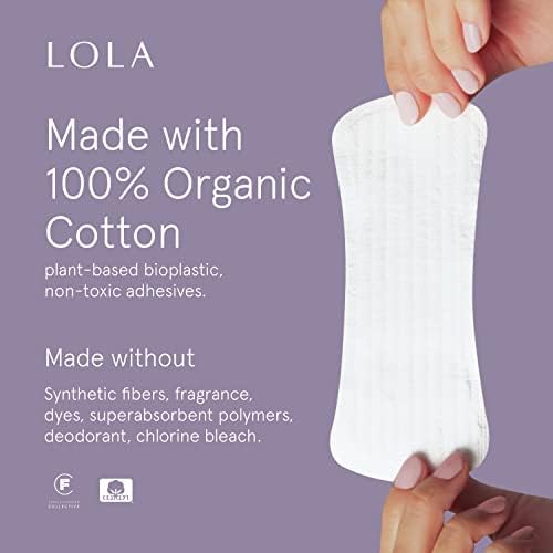 LOLA Ultra Thin Liners - pamučne gaćice za žene, hipoalergeni jastučići za žene, HSA FSA Odobreni proizvodi za žensku njegu