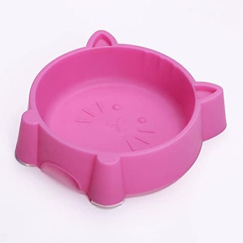 Kbree Healthy Plastic Cat Face Bowl Crtane Four Colors Opcionalni mali kućni ljubimci za kut
