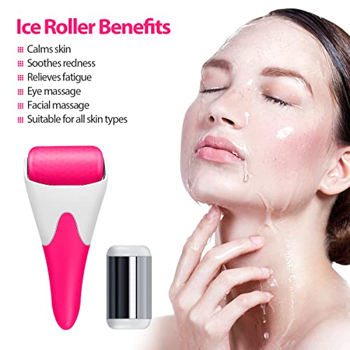 Ice Roller za lice oči tijelo,upgraded Ice Cold face Roller sa 2 valjak za natečenost,hlađenje,