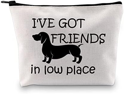 JXGZSO DAMSHUND poklon Imam prijatelj u niskom mjestu šminke za šminku Dachshund Travel Bag Vlasnik psa Vlasnik MOM poklon