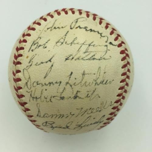 Lijepo 1950. Cincinnati Reds tim potpisao je bajzbol nacionalne lige 27 Sigs JSA COA - autogramirani bejzbol