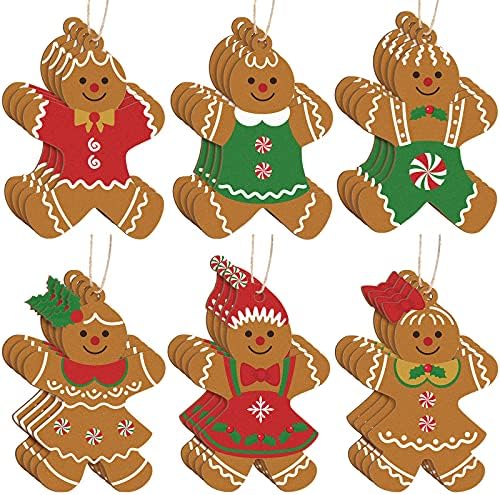 24 komad Božić Gingerbread Man ukrasi drvo Gingerbread Božić dekoracije Gingerbread Man viseći ukrasi Gingerbread figurice ukrasi Gingerbread Božić ukrasi za jelku