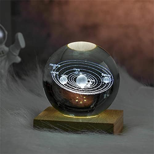 Dnats Nordic Dekoracija kućne kućne kuglice Kreativna kristalna kugla planeta Ornament LED noćni pribor za dekoraciju