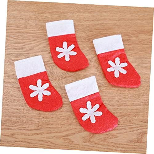 Nolitoy 24 kom Božić ukrašene čarape Chrismas čarape Bolsas Navideñas para božićni ukrasi Svečane privjeske