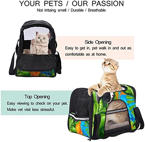 Nosač za kućne ljubimce papagaj Palma mekane putne nosače za Mačke, Psi Puppy Comfort prenosiva sklopiva torba za kućne ljubimce odobrena aviokompanija