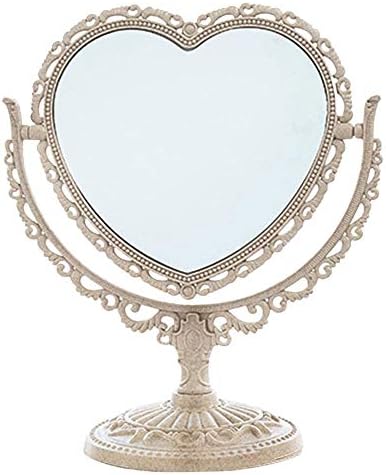 Zchan ogledalo za šminkanje - abletop ogledalo za šminkanje sa uvećanjem, dvostrani Abs dekorativni okvir Evropski za toaletno ogledalo u spavaćoj sobi