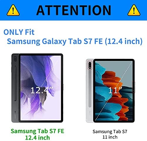 BPQOJB za slučaj Galaxy Tab S8 Plus / S7 FE / S7 Plus s podesivim postoljem i automatskom buđenjem /