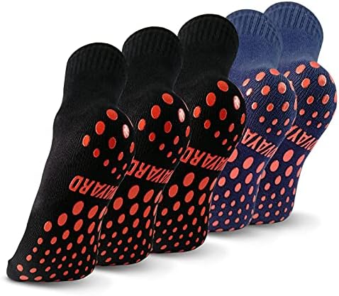 NOVAYARD 5 pari neklizajućih čarapa bolnica ne proklizavanja čarapa za ljepljivo držanje čarapa za jogu Pilates