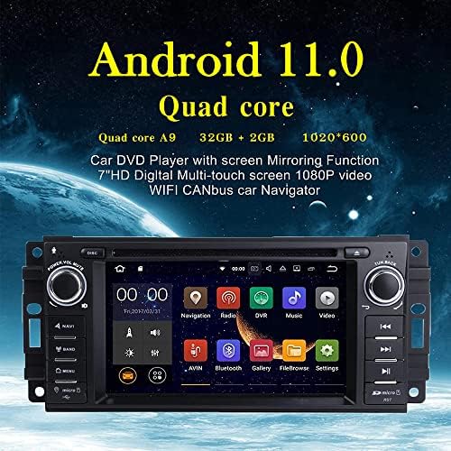 MCWAUTO kompatibilni Jeep Wrangler JK Dodge Ram Challenger GPS DVD player Glavna jedinica Android 10.0 auto Stereo Single Din 6.2 2G RAM+32G ROM Indash Radio sa navigacijom Bluetooth / zadnja kamera