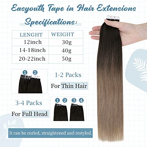 Easyouth ekstenzije za kosu od potke prava ljudska kosa i jedna traka za pakovanje u ekstenzijama za ljudsku