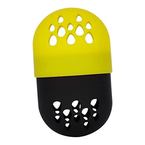 Yotijay Travel Makeup Holder / Silikonski shartOot otporni na puff zaštitni spremnik / make up kutija za odlaganje jaja / ljepota Spužva za nošenje, žuta crna