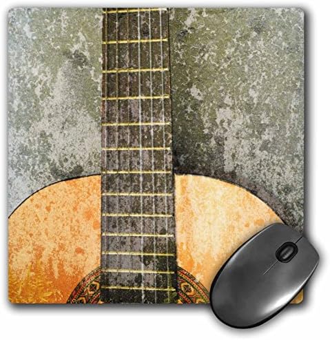 3Droza LLC 8 x 8 x 0,25 inča Pad miša, vintage gitara drva stalna muzika