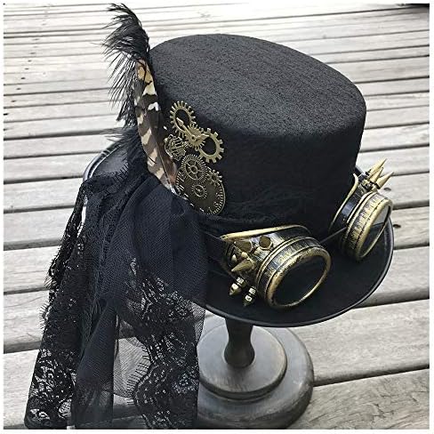 Gywantt 2019 modni ženski ručno rađeni Steampunk cilindar sa zupčanicima i čipkom Stage Magic šešir šešir za zabavu veličina 57cm