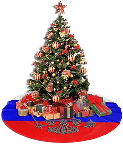 Suknja za božićnu drvvu, 30-48 inča ruski eagle emblem zastava za zastavu za božićne ukrase Ukrasi za odmor