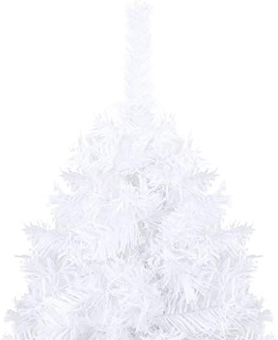Vidaxl umjetno božićno drvce sa gustim granama bijelo 94.5 PVC
