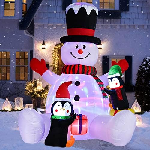 Gomat osvijetljeni snjegović na napuhavanje Božić Vanjska dekoracija Clearance-7.2 ft Blow