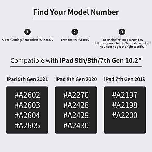Slučaj za iPad 9. generaciju 10,2 inča 2021 iPad 8. 7. generacijski slučaj 2020/2019 sa držačem