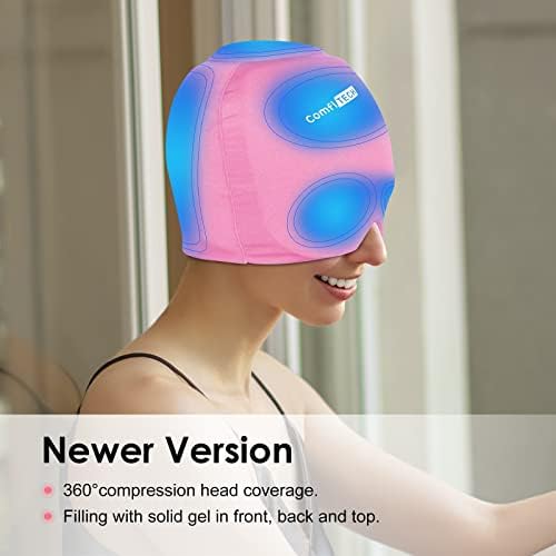 Comfitech Migraine Ice Head Wrap, šešir za ublažavanje glavobolje za kapu za migrenu za napuhane oči natečene