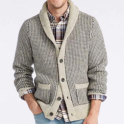 Muški pleteni odjeća Kardigan Modni jesen zimski kaput folklor-prilagođeno radno pleteno plameno plus veličina dugačak vjetrovska jakna