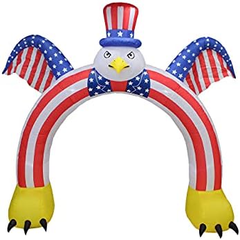 Tri Patriotska Party Dekoracije Bundle, uključuje 9 stopa visok 4. jula napuhavanje Flying Eagle Archway,
