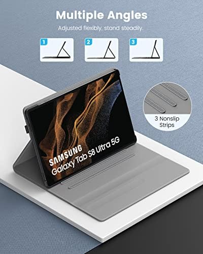 Slučaj Moko za Samsung Galaxy Tab S8 Ultra 14.6 2022, lagani poklopac kutije za tablet portfelj