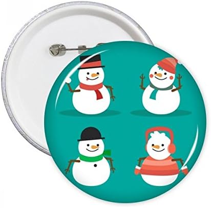 Merry Mas Snowman Festival uzorak okrugli igle badge gumb Emblem ukras za ukrašavanje 5pcs