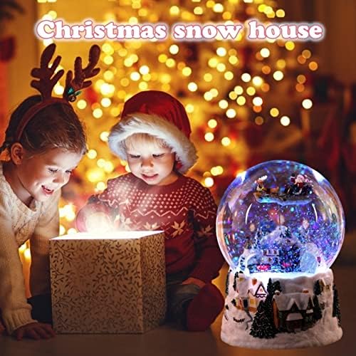 Božićna kuća snijega Flyery Crystal Ball Music Boir Rotatible Svjetlo Snowball Music Boind Rođendan