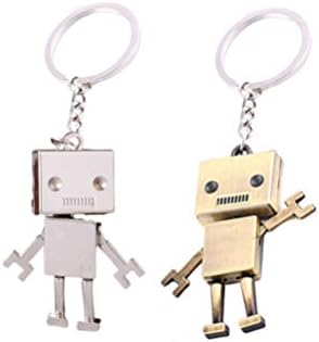 Exceart 2 kom, mini privjesak - oblik robota kreativni viseći privjesak za ključeve ukras
