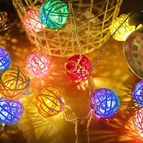Božić žičana svjetla Fairy Lights LED Globus ratana žičana svjetla na baterije Zvjezdana bajkovita