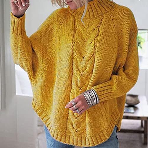 Prdecexlu jesenski rufffle pulover Lady Travel Poliester mock izrez Tunika opušteno FIT FIT LONG rukav Tunnic