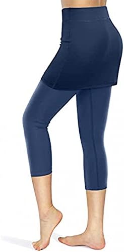 Zervoba Skirted Legging za žene Yoga nogavica sa džepovima Stretchy Teniski gamaši Golf suknje Skinziranja