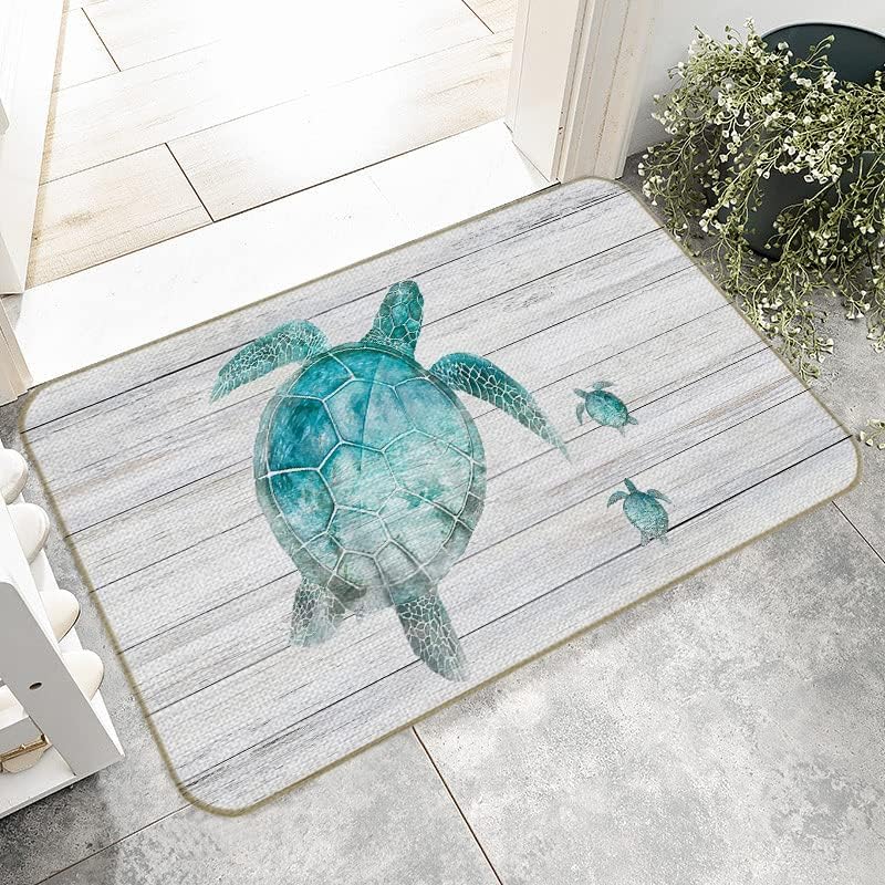 Okeanski život tema Nautička životinja morska kornjača 17x30 otirač dekorativni ulaz Kućni spavaća soba kupatilo