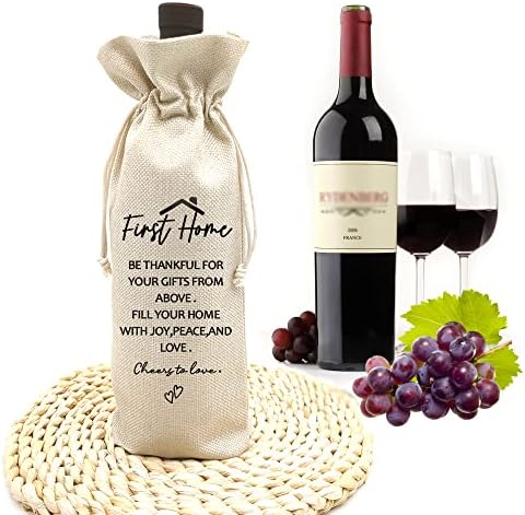 Socive First Home wine Bag poklon, dobro se slaže s novim domom, poklonom za grijanje kuće, novim domom, poklonom