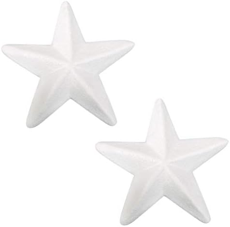 Prettyzoom 10pcs Craft pjene zvijezde Bijele polistirene pjene zvijezde za umjetnost i zanatsku