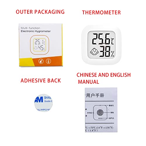 Mini unutrašnji termometar, Digitalni higrometar unutrašnji termometar, senzor visoke preciznosti temperature za domaćinstvo, Kućni prijenosni termometar za dječiju sobu