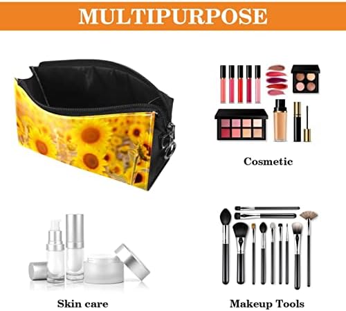 Vodootporna torba za šminkanje, šminka, putni kozmetički organizator za žene i djevojke, suncokret