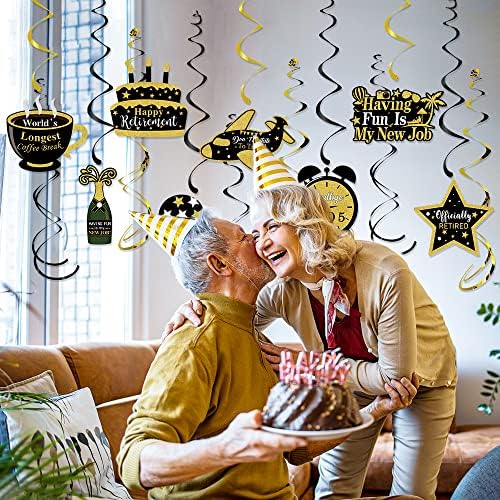 Dekoracije za penzionisanje Srećno umirovljenje viseći krakovi ukrasi balk i zlato ukrašavanje penzione za žene za penzionisanje