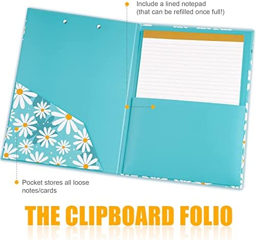 Niart Clipboard Folio Folder međuspremnika sa unutrašnjim odlaganjem džep za ponovno punjenje Notepad