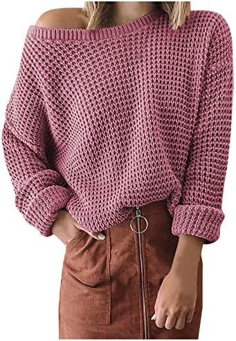 Džemper za žene modni čvrsti tunic vrhovi pulover s dugim rukavima Crewneck topla džempera duks skakač vrhovi