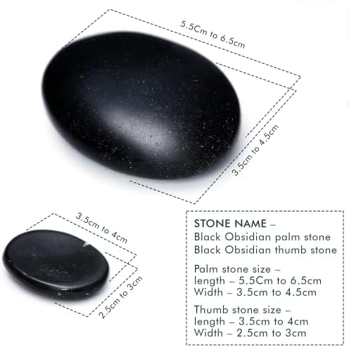 Karma Paket zaloga - Clear Kvarc, Rose Kvarc i Crni obsidian Crystal Palm Set kamena - Prirodno zacjeljivanje